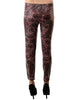 Love of Leggings - Pink Imitation Lace Leggings with Mesh Cutouts